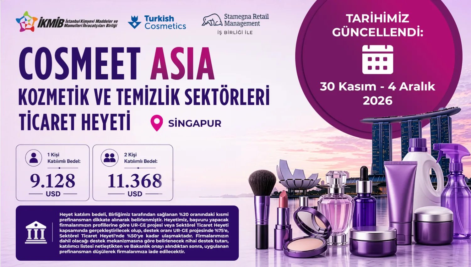 Cosmeet Asia 2026 Kozmetik ve Temizlik Sektörleri Ticaret Heyeti
